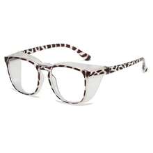 1pc Anti Pollen Safety Glasses Square Anti Fog Blue Light Blocking Glasses With Side Shields For School Daily Life - Leopard Print - View 9