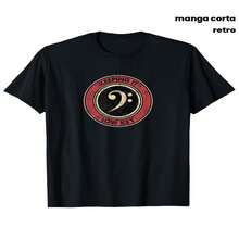 Men's Retro Music T-Shirt - Bass And Bb Clef Pattern Design - Breathable Short-Sleeve Cotton T-Shirt In [Color], Suitable For Musicians And Music Enthusiasts - Style - 黑色 - 查看 2