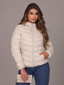 Women's Slim Fit Bobojaco Jacket With Removable Hood, Waterproof, Thermal, Sizes S To XL, Winter Jacket - Apricot - View 10