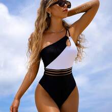 2026 Women's Swimsuit Bikini One-Piece Swimsuit Plus Size - White - View 4