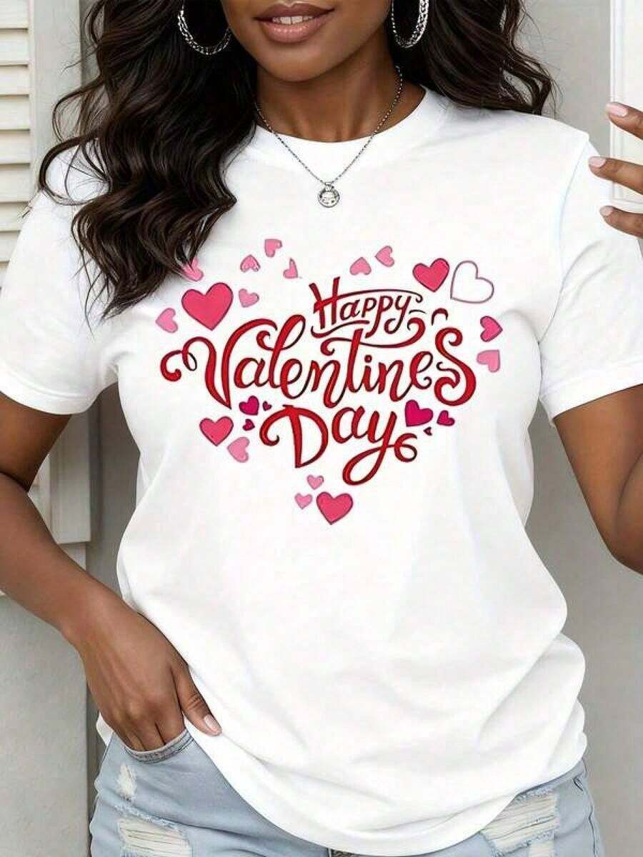 Under The RadarCamiseta holgada estampada% algodón, camiseta blanca de mujer con estampado de corazón para el Día de San Valentín, camiseta linda de amor para mujeres, regalo casual de San Valentín, camiseta del Día de San Patricio, camiseta de, de, ropa de hombre, playera de hombre, camisas de hombre, blusas para mujer, camisas de mujer, camiseta gráfica, camisetas, San Valentín-Vintage Street Style Unisex Loose Cotton Short Sleeve Crew Neck T-Shirt - Blanco - Ver 1