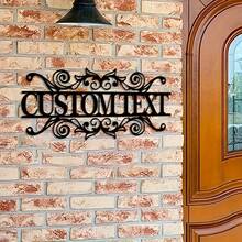Papan Nama Logam Kustom, Plakat Pintu Dekorasi Dinding, Papan Nama yang Dipersonalisasi, Kustomisasi Papan Nama Rumah, Plat Logo Laser Kustom, Papan Nama Dekorasi Kantor Dalam Ruangan, Cocok untuk Rumah, Ruang Tamu, Dekorasi Kantor - MultiWarna - View 7