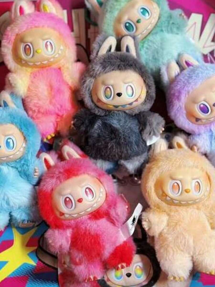 1pc 17cm Monster 3.0 Hộp/Túi mù bông, Mô hình búp bê dễ thương. Quà tặng Valentine. Phiên bản Fan. Phụ kiện/Đồ chơi sưu tập. Mặt dây chuyền bông thỏ dễ thương. Phụ kiện/Đồ chơi sưu tập túi quà Valentine (Chỉ giao 1 món, màu sắc/kiểu dáng ngẫu nhiên)
