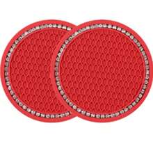2pcs Rhinestone Coasters, Anti-Slip Applicable For Car - A - View 5