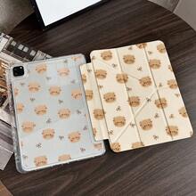 1個可愛熊與蝴蝶結印花平板電腦保護殼，附筆槽，相容於 iPad 10.9/10.2/ Air 5th Gen/Pro11/10th/9.7/Air 2/ (7th Gen)/ (8th Gen)/ Air 4/5/ Pro 11/ 10th Generation 10.9-Inch 2022 智慧保護殼/ Air 13(M3 2025)/ Air 11(M3 2025)/ Air 11(M3 2025)/ 11(A16 2025)/相容於 Galaxy Tab S10+/S9/A9,相容於 Xiaomi5/5PR/6/6PRO/7/7PRO,相容於 Oppo Pad,相容於 Matepad,相容於 Honor Pad - 彩色 - 查看 8