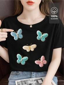 Camiseta EDICIÓN COLOR MARIPOSA| 100% - Negro - Ver 6