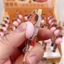 1 chiếc bút bi hình mông chuột lang nước, bút bi hình chuột lang nước dễ thương dành cho học sinh, bút bi giảm căng thẳng hình mông chuột lang nước sáng tạo với cơ chế bóp mềm, bút viết chất lượng cao dành cho học sinh, bút bi giảm căng thẳng hình chuột lang nước, văn phòng phẩm dễ thương với cơ chế bóp mềm dành cho học sinh, quà tặng bút viết thi, bút bi hình mông chuột lang nước mềm mại! Văn phòng phẩm hoạt hình dành cho nữ, quà tặng văn phòng phẩm dễ thương dành cho bạn gái và bạn bè. - Nhiều kiểu dáng - Xem 5