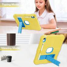 1 chiếc ốp lưng chính hãng tương thích với iPad thế hệ thứ 10 năm 2022 (10.9 inch) (A16) và iPad 11 inch thế hệ thứ 11 năm 2025 (A16 2025). Ốp bảo vệ chắc chắn, bền bỉ cho iPad 10/11 thế hệ 10.9/11 inch với chân đế tích hợp. - Vàng kim + xanh da trời - Xem 6