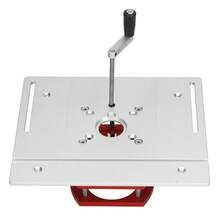 24x20cm Router Lifting Kit With Plate, Flip Board Trimming Machine For Woodworking, Trimming, Beveling, And Engraving - Silvery - View 4