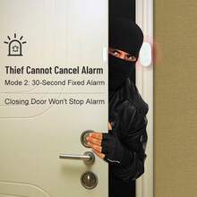 Remote Control Door Magnetic Alarm, One Key Emergency Alarm, Adjustable Volume Wireless Alarm, Multi-Mode Home Anti-Theft Security Alarm For Multi Scenes - Independent Door Magnetic Alarm - View 6