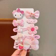 Sanrio Hello Kitty 可愛髮夾 10件組-多功能少女風髮飾,溫和材質不傷髮,本系列包含粉色髮飾與髮夾,適合情人節、聖誕節、婚禮派對等場合,設計結合蝴蝶結與 Hello Kitty 卡通圖案 - 髮飾 - 查看 10