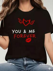 Camiseta de manga corta estampada para mujer, top casual de cuello redondo suave, lavable aáquina, estilo cómodo de primavera-verano, diseño moderno, ropa de primavera-verano, tela transpirable, top estampado - Camiseta unisex de algodón holgada de manga corta y cuello redondo estilo vintage urbano. - Negro - Ver 6