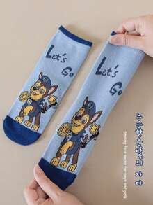 Paw Patrol 1/5/10双装汪汪队立大功儿童加厚卡通舒适透气中筒袜，尺码2-14岁 - 彩色 - 查看 3