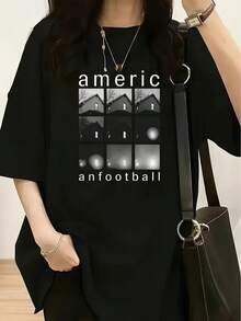 La casa en Urbana, Illinois impresa en ella - una camiseta de cuello redondo con el icónico diseño de la portada del álbum.Ropa de moda para mujer, primavera/verano, blusas para mujer, blusas, blusas casuales para mujer, tops casuales para mujer, tops de mujer, tops, unisex. - Negro - Ver 6