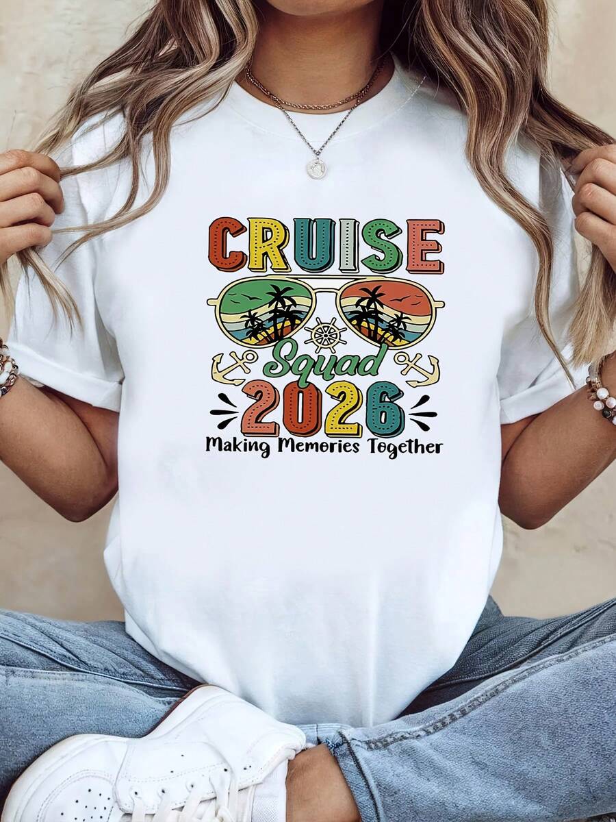 Camiseta de algodón% modelo 2026, tela de alta calidad y peso pesado, diseño de nicho moderno para el verano, camiseta básica sencilla y versátil para el día a día, efecto adelgazante, transpirable y cómoda, adecuada para todos, versátil con cuello redondo y manga corta. - Blanco - Ver 1