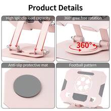 Giá đỡ máy tính bảng bằng kim loại xoay 360° với đế chắc chắn hình quả bóng đá, giá đỡ đa góc có thể gập lại dành cho điện thoại thông minh. - Xem 7