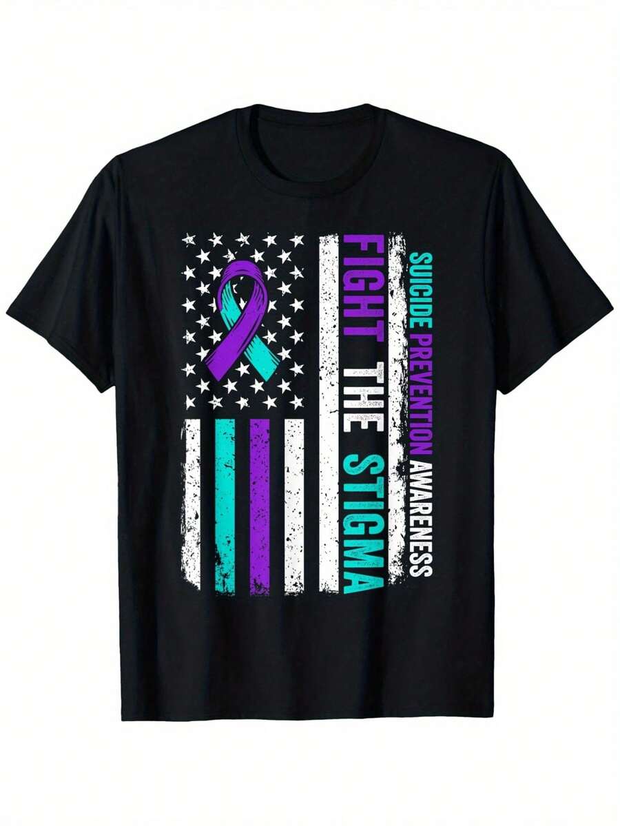 Playeras de mujer,Camiseta unisex de cuello redondo estilo solidario, tela suave y cómoda, corte casual unisex, ideal para regalos en festividades, tallas S-2XL