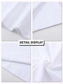 Men's Short-Sleeved, Round-Neck T-Shirt, Summer Casual Style, With Emo Trap Rap And Rock Aesthetics, And An Eboy Style.This Lightweight Men's T-Shirt Is A Versatile Summer Basic Garment,  In Color And With Short Sleeves.Sold Individually, Ideal For Family Matching.An Elegant, Casual Printed T-Shirt With A Relaxed Fit, Perfect For Everyday Wear.Blanco - 白色 - 查看 7