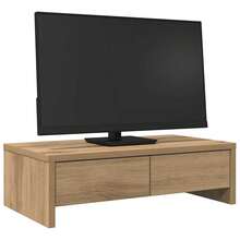 vidaXL Monitorständer mit Schubladen, aus Spanplatte in Eichenoptik, 50 x 27 x 15 cm - Verschiedenfarbig - Übersicht 9