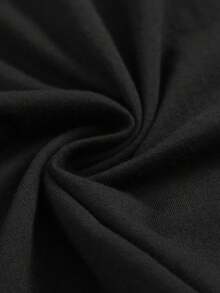 Camiseta de cuello redondo de una pieza para mujer, estilo curvado, talla grande |   Estampado gráfico llamativo de "GEN X" y eslogan "Muchos Recuerdos, Sin Pruebas" - fondo negro con letras blancas, mangas cortas transpirables, camiseta casual para fiestas de verano, ropa informal, regalo para el Día del Padre, camiseta vintage, recomendación de regalo, corte holgado y elástico. - Negro - Ver 6
