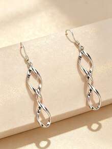 1 Paar minimalistische Spiral-Metall-Ohrringe im Y2K-Stil für Damen, modisches Accessoire für Urlaub, Geburtstag, Date, Abschlussball, Party, Ferien, Shopping und tägliches Pendeln - Spiral - Übersicht 5