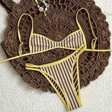Traje de baño de tres piezas con cuello halter y estampado de lunares para mujer - estampado de leopardo - Ver 5