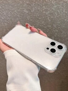 极简防震加厚闪粉透明手机壳，适用于 17 Pro Max/17 Pro/17 Air/17/16 Pro Max/16/16 Pro/16 Plus/15/15 Pro Max/15 Plus/15 Pro/14 Pro Max/14 Pro/14/13 Pro Max/13/13 Pro/13 Pro Max/12/12 Pro Max/12 Pro/11/11 Pro Max/11 Pro，软壳 - 透明閃粉-四角加厚 - 查看 5