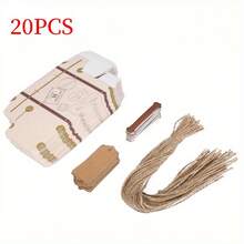 20/25/50PCS Creative Mini Luggage Candy Boxes Chocolate Boxes Paper Boxes Packaging Boxes With Ropes And Labels Suitable For Wedding Birthday Party Gift Bags Packaging Bags Wedding Birthday Party Decorations Classic Elegant Theme Gift Boxes - View 8