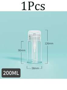 Bộ 1/2 chai dạng nhấn 200ml/300ml, chai đựng dầu tẩy trang, chai đựng nước hoa hồng dưỡng ẩm du lịch. Chai rỗng không được chứa bất cứ thứ gì khác, không được đựng chất lỏng ở nhiệt độ trên 60℃, vì sẽ gây biến dạng và co rút. - trắng - Xem 6