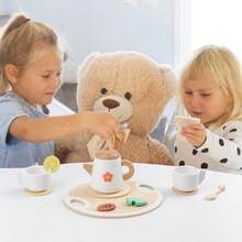 Children's Simulation Afternoon Tea Party Set, Girls Role Play Tea Set Wooden Toy Set, Early Education Interactive Playhouse Toys, Children's Kitchen Game Set, Party Decorations Toys, Children's Birthday Christmas Gifts - Tea Set Series - View 11