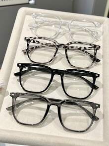 4pcs Black and White Tofu Pudding Transparent Gray and White Flat