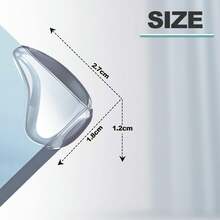 10-Pack Clear Silicone Corner Guards For Furniture, Transparent Soft Flexible Anti-Collision Table Corner Protectors, Slim Invisible Clear Design Blends Perfectly With Home Furniture Without Ruining Decor Style, Made Of Premium Soft Silicone Material With Cushioned Shock Absorbing Performance, Effectively Buffers Hard Sharp Corners To Reduce Collision Impact, Universal Fit Design Suitable For Table Cabinet Desk Bed Shelf And All Kinds Of Furniture Edges Corners, Easy Self-Adhesive Installation Firmly Attaches To Surface Without Residue After Removal, Lightweight Durable Reusable Daily Household Essential Cushion Covers For Indoor Home Living Room Bedroom Kitchen Apartment Daily Household Edge Cushion Application - A - View 6