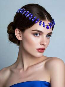1pc Minimalist Elegant Crystal Headband, Suitable For Bride, Party, Photography, Daily Wear - Multicolor - View 5