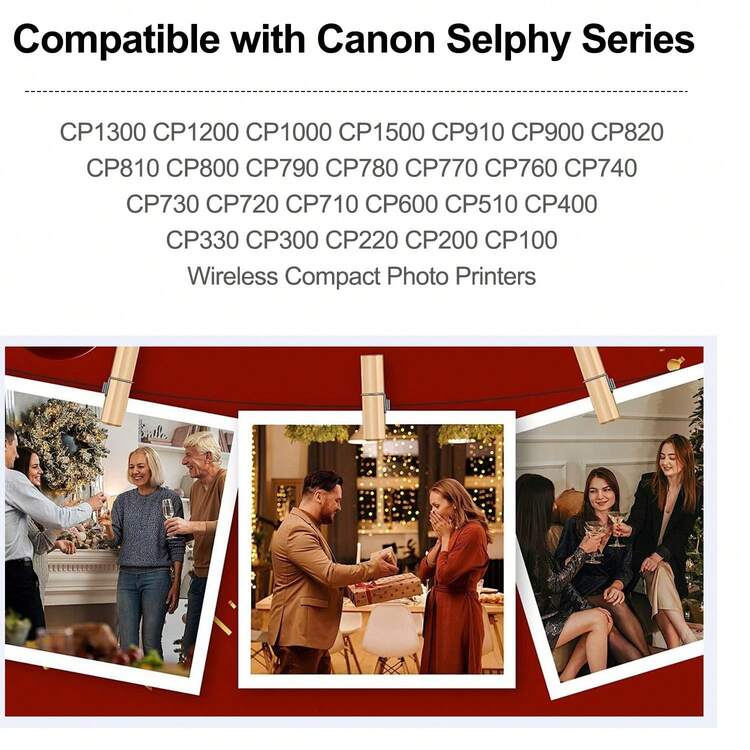 适用于 Selphy CP1500 CP1300 的照片纸和墨盒，适用于 Selphy CP1300 CP1200 CP1000 无线照片打印机，包含 2 个墨盒和 72 张 10.16cm x 15.24cm 的照片纸 - 查看 3