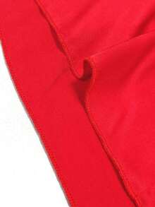 Top halter unicolor cruzado delantero de espalda abierta - Rojo - Ver 8