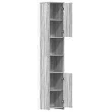 Mueble de baño vidaXL, gris Sonoma, 30x30x183,5 cm, madera de ingeniería. - Multicolor - Ver 4