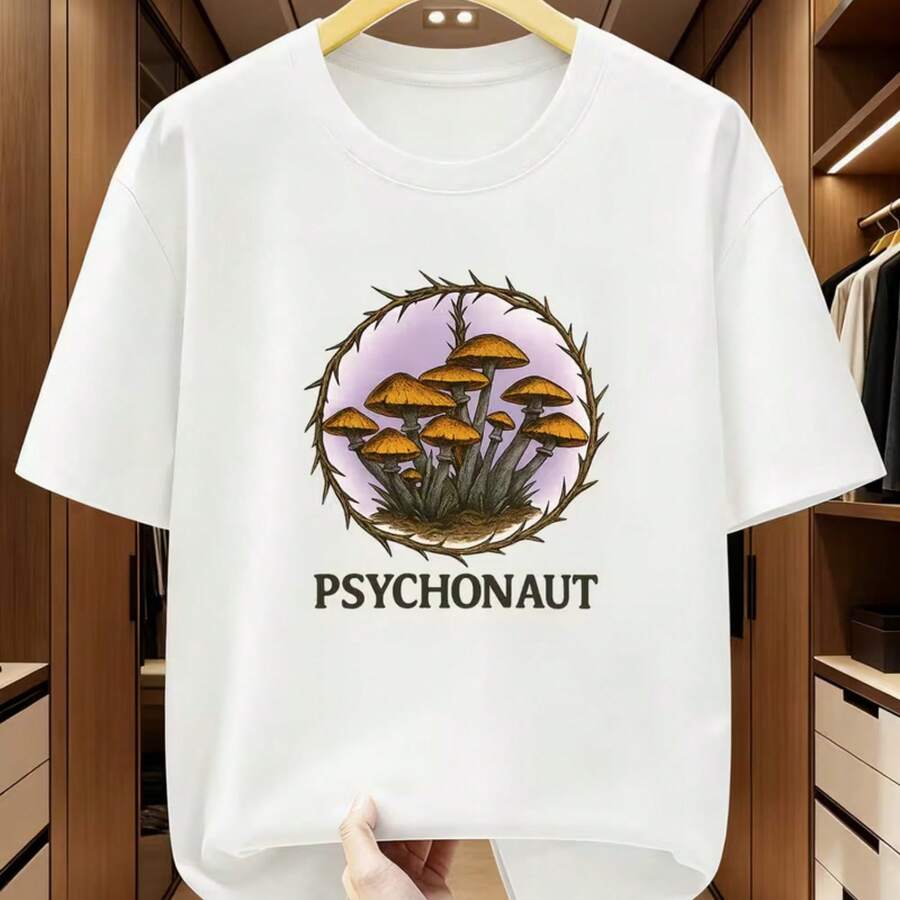 Printed T-Shirt For Men And Women - White - View 1