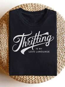 FASHIOGIRL Women's Funny Graphic T-Shirt In Brown, With The Phrase 'I'd Rather Be Storytelling', Lightweight Casual T-Shirt For Daily Themed Events, Machine Washable, Women's Top, Holiday Outfit, Printed Top, Breathable Fabric, Short Sleeve, For Storytelling Fans - 黑色 - 查看 1