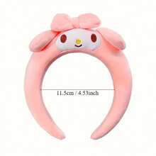 Sanrio 1/Piece Kuromi/Cinnamon Roll/Melody/Pudding Dog Anime Headband - Non Slip Soft Plush Headband, Suitable For Cute Japanese Party Accessories For Women, Suitable For Valentine's Day, Wedding, Travel Accessories, Birthday Gifts, Homecoming Season - Multicolor - View 3