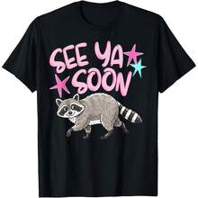 See Ya Soon Raccoon Last Day Of School Teachers Students T-Shirt - Black - View 1
