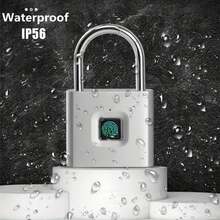Compact Smart Fingerprint Padlock - IP56 Waterproof, Keyless Security, USB Rechargeable, Lightweight Aluminum - Perfect For Suitcases, Briefcases And Backpacks - Multicolor - View 6