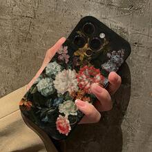 Funda con diseño de flores pintadas al óleo para iPhone 15 11 13 12 14 Pro Max X XR XS Max 6 6s 7 8 Plus, protección de cámara, a prueba de golpes, cubierta rígida. X0J9 - F2541SHF - Ver 6