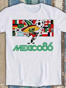 Playeras de mujer de la selección de fútbol de México de los 80 y 90 y de Argentina - Blanco - Ver 5