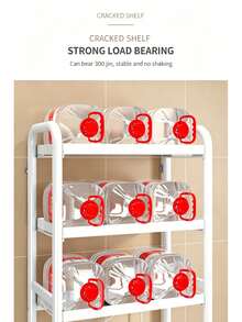 Floor Standing Storage Rack Bathroom Increases Space Saving Multi Bathroom Storage Racks Without Holes Laundry Rack - Black - View 5