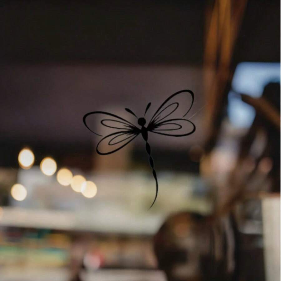 Dragonfly Design Vinyl Car Decal Sticker, Waterproof, Suitable For Car Windows, Holiday Gift, Vehicle Decoration, Durable Vinyl Art Sticker - A - View 1