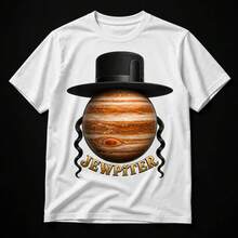 Diseño de camiseta con  de Júpiter |   Humor  Divertido |   Camiseta cómoda, 100% algodón puro, colores agradables. Diseño de manga corta y cuello redondo, nueva camiseta de mujer de corte a - Negro - Ver 3