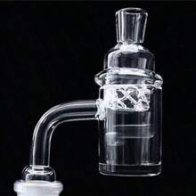 Cyclone Carb Cap And Spinner Terp Bead Quartz Banger 14mm 25mm OD 90 Degree Bowl Slide For Water Pipes Hookahs B.Ong - C - Xem 3