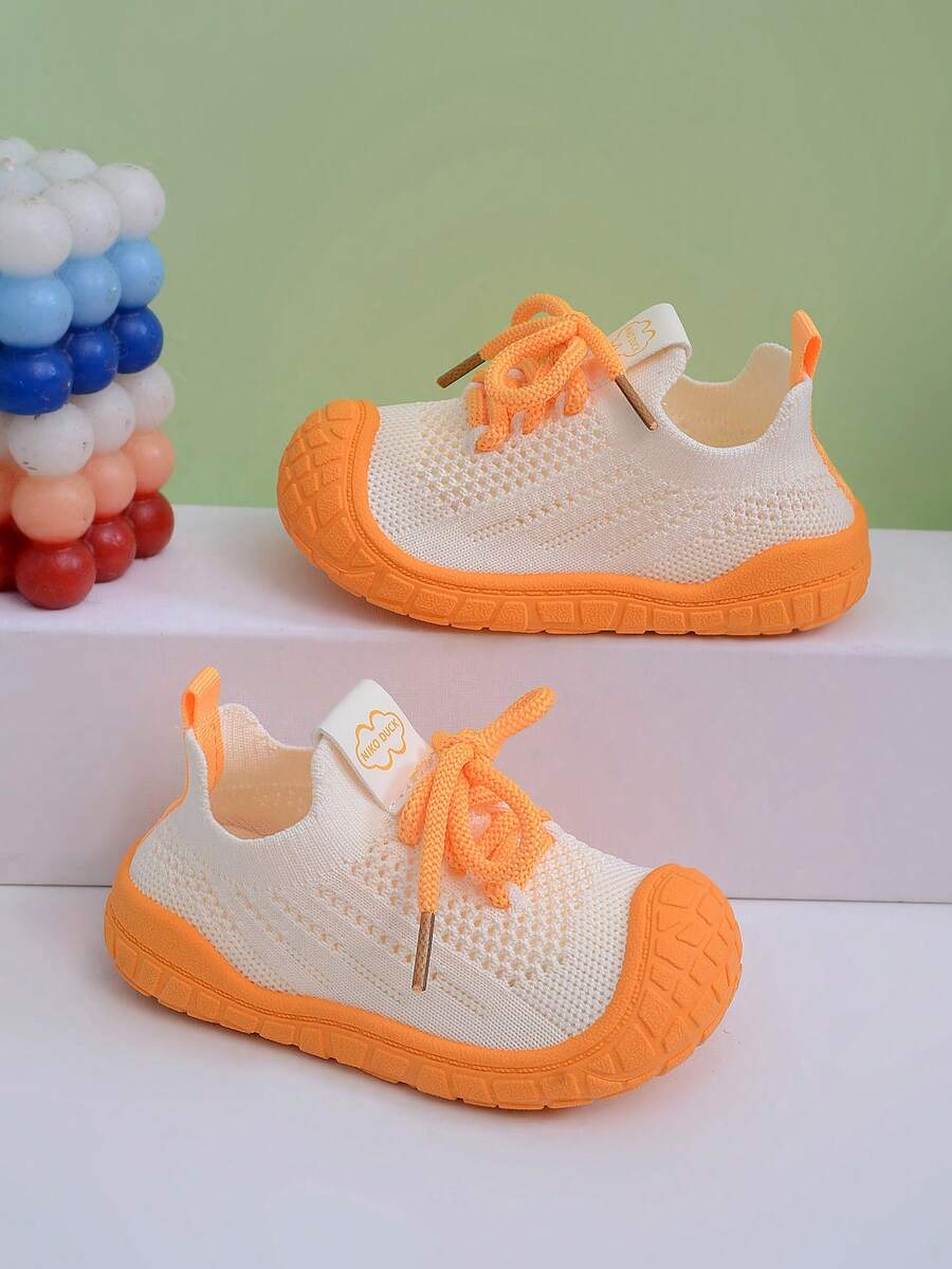 Nuevos zapatos casuales de verano, zapatos de calcetín suaves y cómodos, zapatos ligeros de slip-on para niños y niñas - Naranja - Ver 1