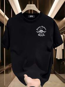 Men's Heavy Cotton T-Shirt - Black - View 2