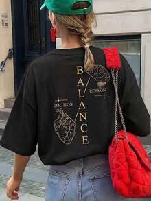 Free Shipping, Local Delivery In Mexico, Delivery In 4 Days. Women's Printed Short-Sleeved Summer T-Shirt, Polyester Fabric, Multifunctional Style, Regular Fit, 180 Grams, 1 Unit. - 黑色 - 查看 5